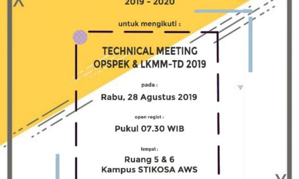 Technical Meeting Opspek dan LKMM-TD 2019