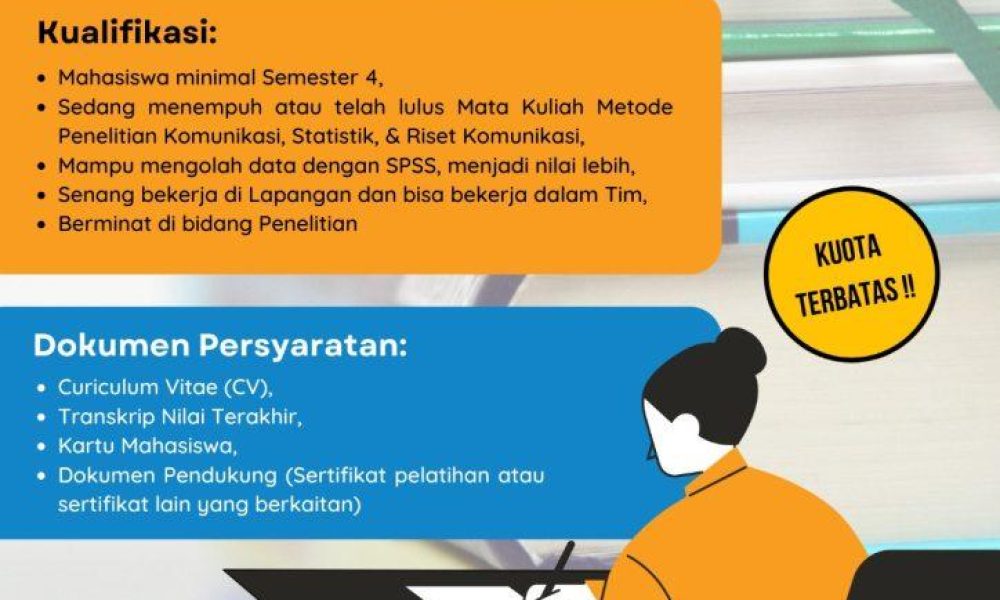 OPEN RECRUITMENT MAHASISWA ASISTEN DOSEN PENELITI